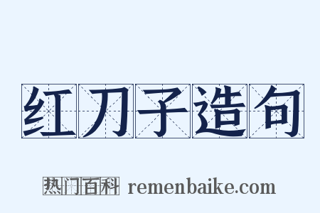 红刀子造句是什么意思的图片